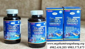 Viên uống Omega 3 tinh dầu cá hồi  1001mg xanh