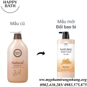SỮA TẮM HAPPY BATH NATURAL 900G LÚA MẠCH