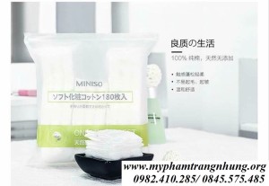 BÔNG TẨY TRANG MINISO 180 MIẾNG ONLY THE PUREST