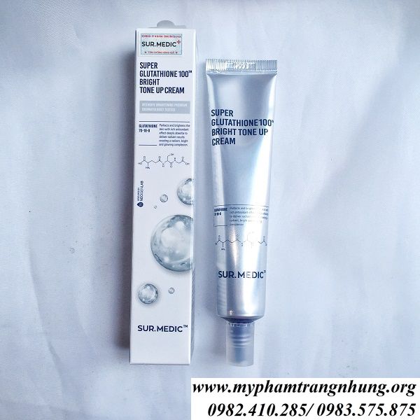 KEM DƯỠNG SURMEDIC SUPER GLUTATHIONE 100 BRIGHT TONE UP CREAM HÀN QUỐC