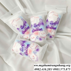 BÔNG TẨY TRANG HORUS SOFT COTTON 60 MIẾNG DỊU NHẸ CHO MỌI LOẠI DA